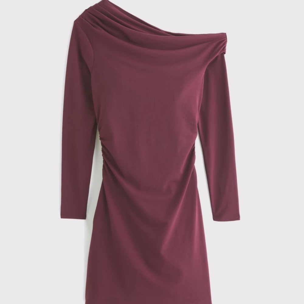 One shoulder Knot Mini Dress
